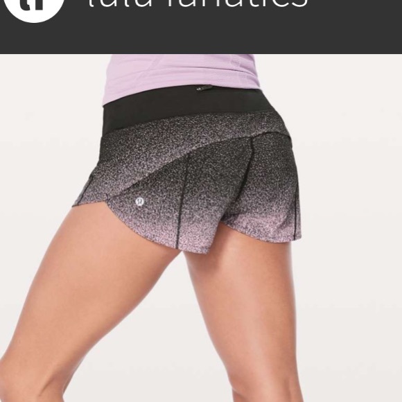 Pants - Lululemon ombré speckled pink speed shorts 8